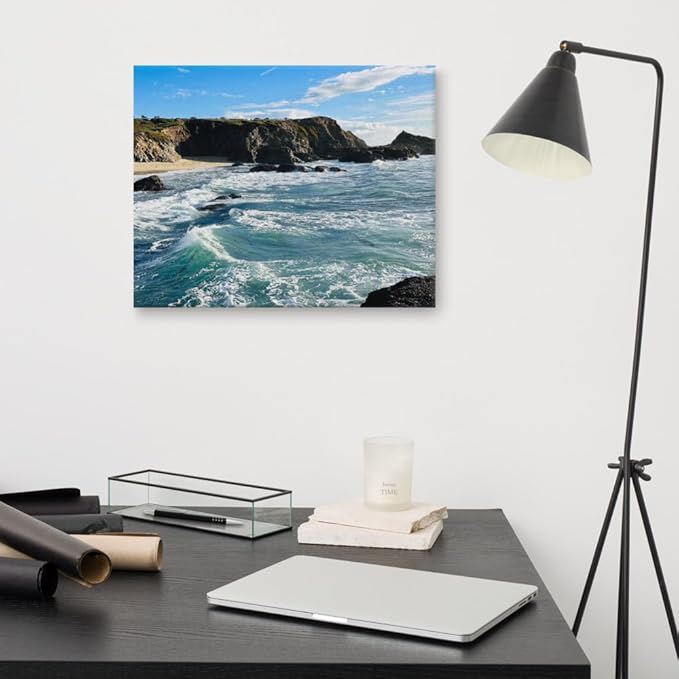 Bodega Bay Canvas Wall Art – Coastal Ocean Photography Print – California Nature Landscape Decor – Seascape Picture for Living Room or Bedroom (16x20 inches) Wrapped Canvas