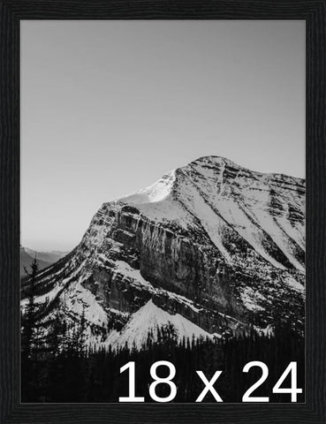 Frame It Easy 18 x 24 Black Grain Wood Frame (Derby)