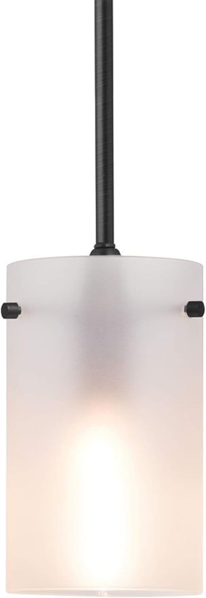 Linea di Liara Effimero Modern Matte Black Pendant Light Fixtures Over Kitchen Island Sink Lighting Ceiling Hanging Farmhouse Mini Metal Industrial Pendant Lighting Medium Frosted Glass Shade