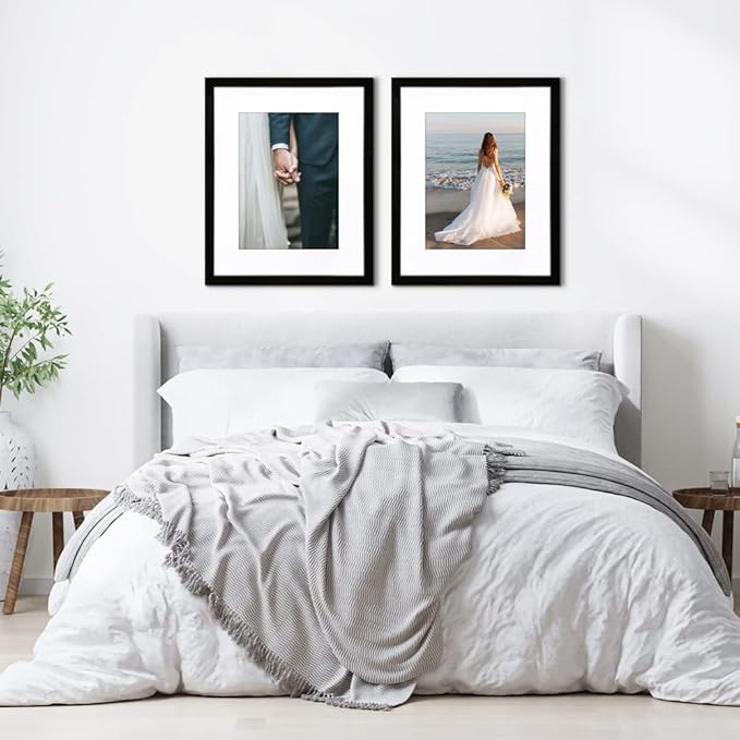 THREELOVE 20x28 Frame Black, Display Picture 16x24 with mat or 20x28 Without mat, Photo Poster Picture Frame Wall Mounting Home Decor, 1-PCS