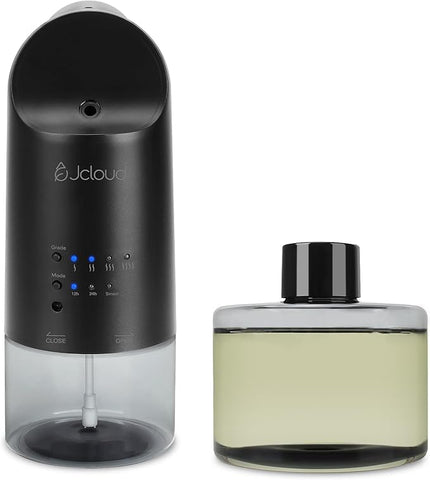 JCLOUD 2025 Plug in Diffuser | Cover Up to 500 Sq. Ft. for Home, Office, Spa – Portable Smart Wall Diffuser 160ML, Black with Royal Serenity Essential Oil Inspired by Ritz-Carlton Hotel - 140mL