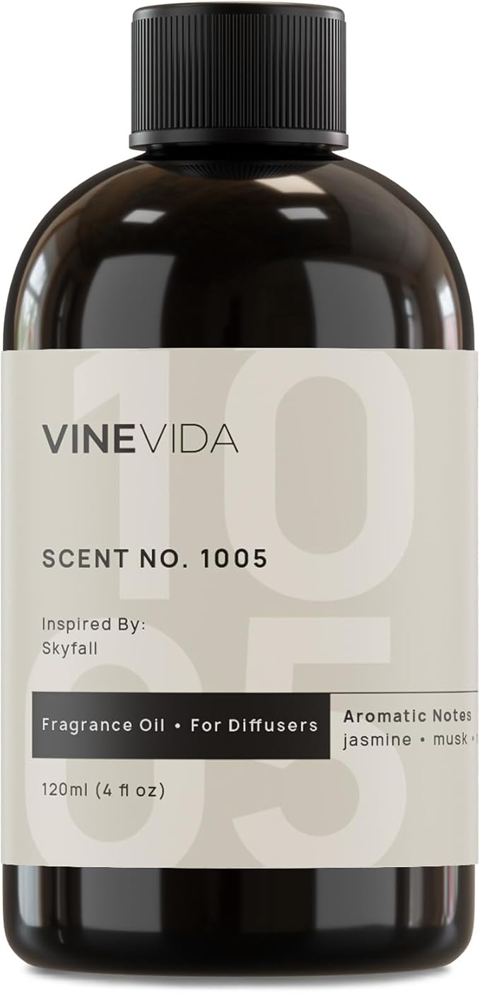 VINEVIDA [4 Fl Oz] Scent NO. 1005 Fragrance Oil for Cold Air Diffusers, Aromatic Notes of Neroli Jasmine Musk, Essential Oils for Diffuser Oil Refill & Air Freshener Room Spray