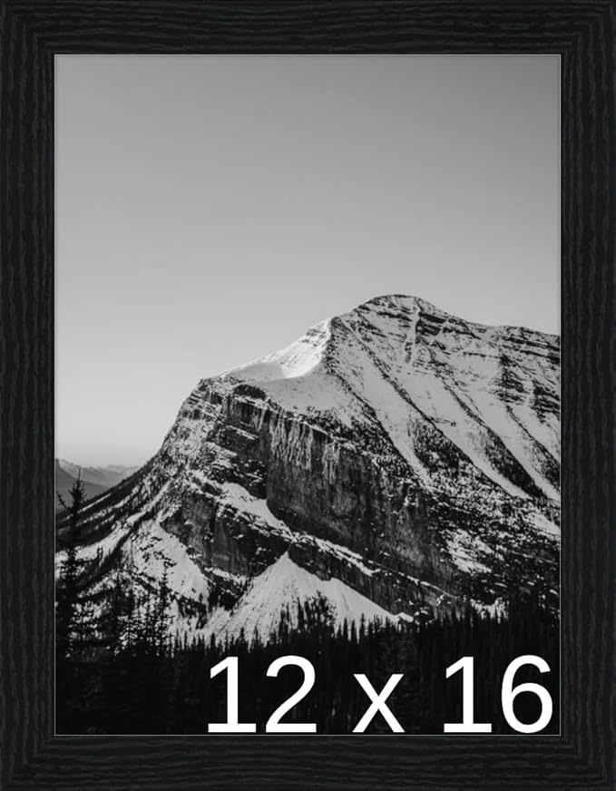 Frame It Easy 12 x 16 Black Grain Wood Frame (Derby)