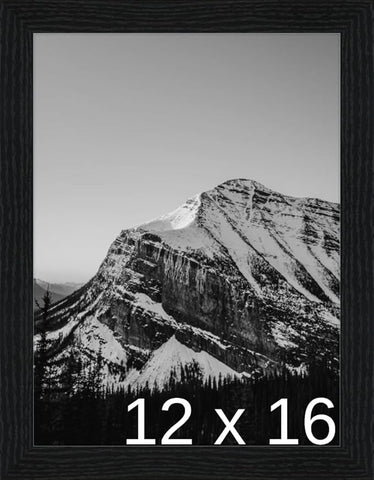 Frame It Easy 12 x 16 Black Grain Wood Frame (Derby)