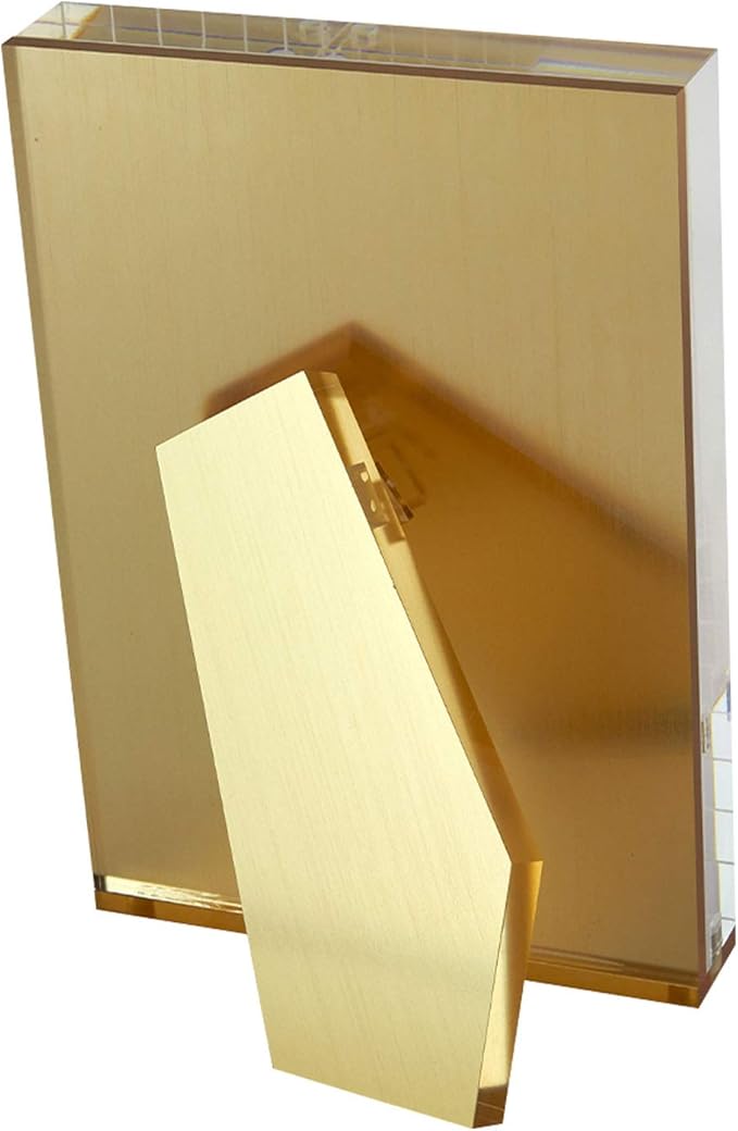 TIZO Design Vertical 5x7 Lucite Picture Frame, Durable 1 Inch Thick Clear Lucite & Magnetic Closures, Elegant & Practical Boutique Quality Photo Frame (Multiple Colors Available)