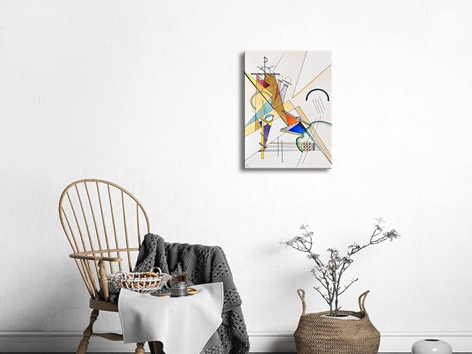 Wieco Art Canvas Prints Gewebe 1923 by Wassily Kandinsky Classic Art Reproductions Canvas Wall Art for Home Decoration
