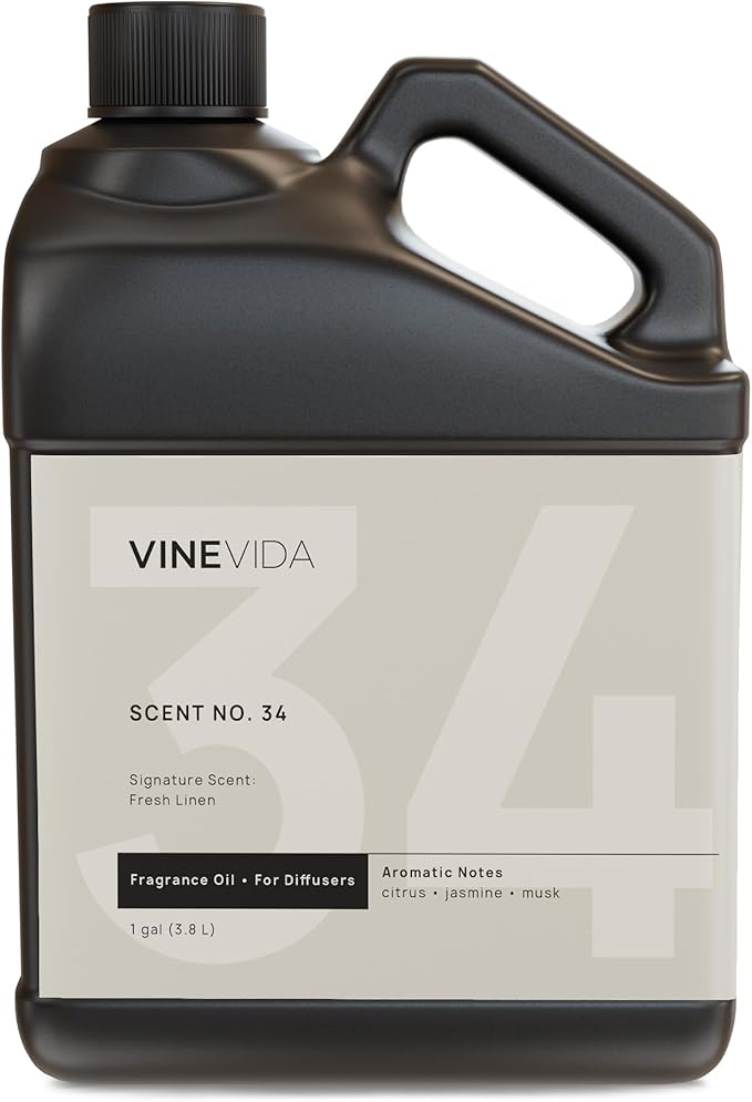 VINEVIDA Fresh Linen Fragrance Oil for Cold Air Diffusers - Gallon(128 Fl Oz) - Essential Oils for Diffuser Oil Refill & Air Freshener Room Spray