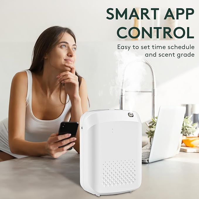Barthelemy Smart Scent Air Machine for Home, 1500 Sq. Ft Coverage Hotel Collection Diffuser with Smart Cold Air Tech, Bluetooth Cold Air Diffusers with Smart APP Control for Home, Hotel, Spa, Office