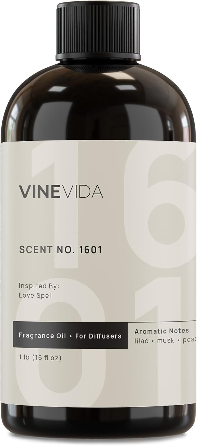 VINEVIDA [16 Fl Oz] Scent NO. 1601 Fragrance Oil for Cold Air Diffusers, Aromatic Notes of Lilac Musk Peach, Essential Oils for Diffuser Oil Refill & Air Freshener Room Spray