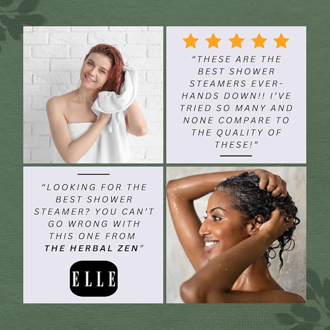 Morning Energy Shower Steamers Aromatherapy with Peppermint and Lemon Essential Oils Shower Bomb Aromatherapy, Spa Day Gifts, Self Care Gift, Birthday Gifts for Women and Men, Mothers Day Gift