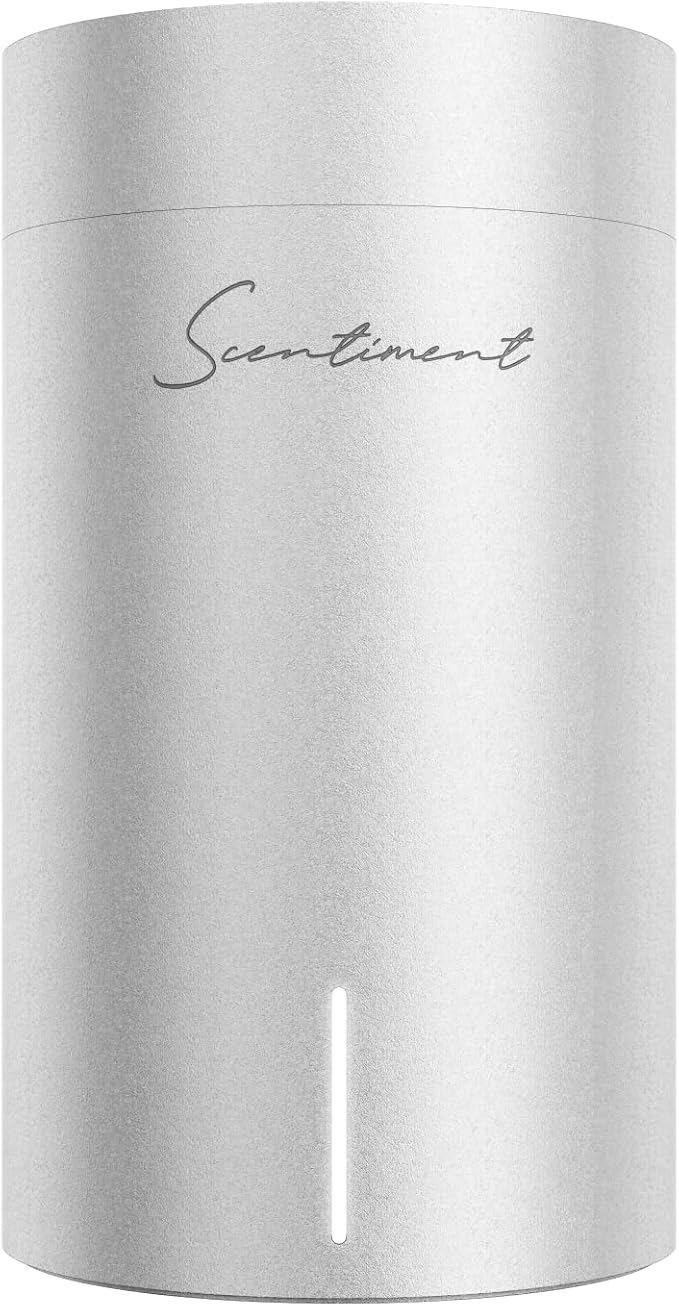 Diffuser Mini 2 - Cold Air Scent Diffuser for Home, Covers 500 Sq Ft, No Water or Heat, Rechargeable Battery, Safe for Pets & Kids, Adjustable Intensity, WiFi & Bluetooth - Silver