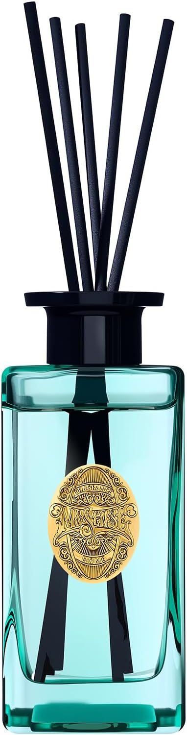 M&SENSE 10.14 oz Large Reed Diffuser | Sea Island CottonScent Oil Diffuser with Sticks |Hotel Collection Non-Toxic Essential Oil |for Bedroom Bathroom Living Room