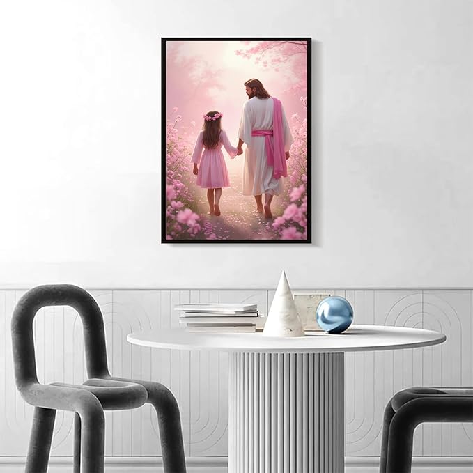 Christian Wall Art Print, Religious Scripture Biblical Decor, Faith-Based Inspirational Landscape with Cross, Digital Printed Canvas Poster for Church, Home Chapel, Prayer Room Decor