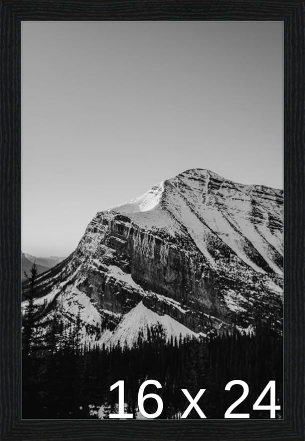 Frame It Easy 16 x 24 Black Grain Wood Frame (Derby)
