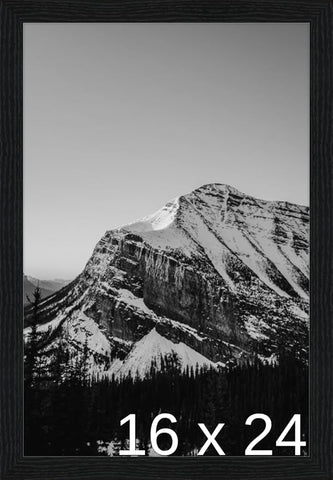 Frame It Easy 16 x 24 Black Grain Wood Frame (Derby)