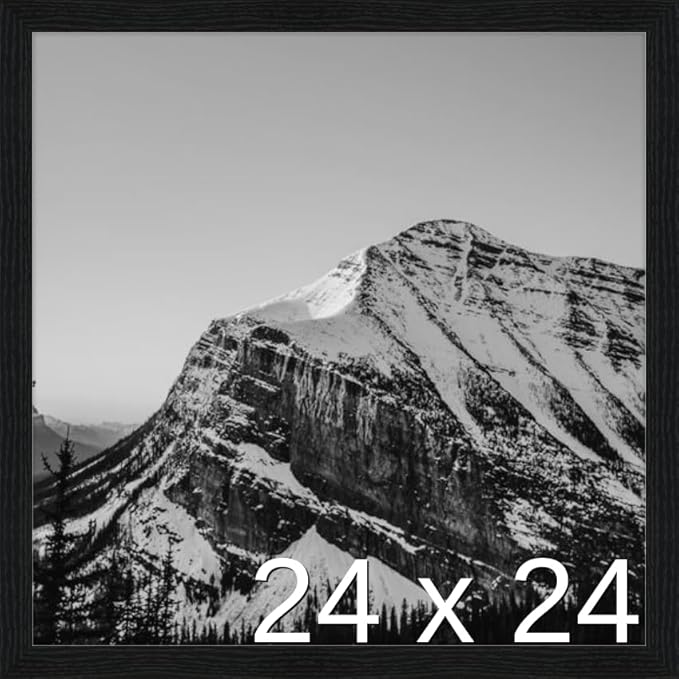 Frame It Easy 24 x 24 Black Grain Wood Frame (Derby)