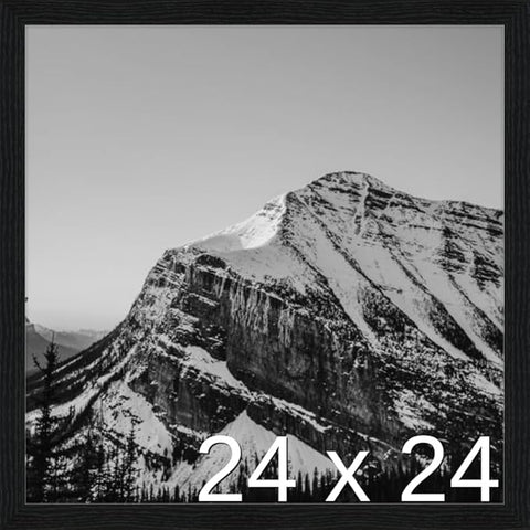 Frame It Easy 24 x 24 Black Grain Wood Frame (Derby)