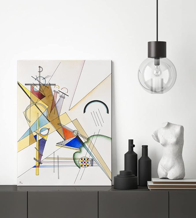 Wieco Art Canvas Prints Gewebe 1923 by Wassily Kandinsky Classic Art Reproductions Canvas Wall Art for Home Decoration