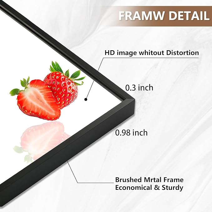 Black Bathroom Mirror, 20"x30" Rectangle Mirror, Matte Black Mirror, Metal Frame Square Corner Vanity Mirror, Wall Mounted Mirror for Modern, Living Room, Bedroom, Horizontal Or Vertical