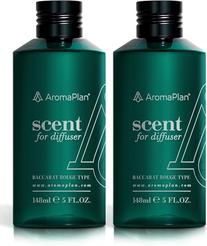 AromaPlan Hotel Scents Inspired by Baccarat Rouge 5 Fl Oz (2 Pack), Home Luxury Aroma & Hotel Fragrance Diffuser Oil for Aromatherapy- USA Made, Bigger Bottle, Bolder Aroma & Longer Lasting