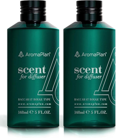 AromaPlan Hotel Scents Inspired by Baccarat Rouge 5 Fl Oz (2 Pack), Home Luxury Aroma & Hotel Fragrance Diffuser Oil for Aromatherapy- USA Made, Bigger Bottle, Bolder Aroma & Longer Lasting