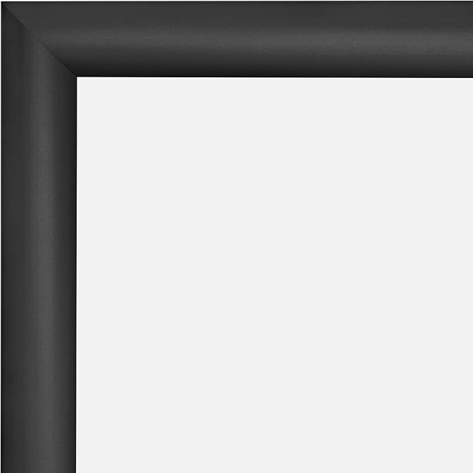 SnapeZo 16.5 x 23.4 inches (A2 Euro Size) Sleek Black Poster Frame, Front-Loading, Wall Mount, Aluminum 1" Profile, Sleek Series