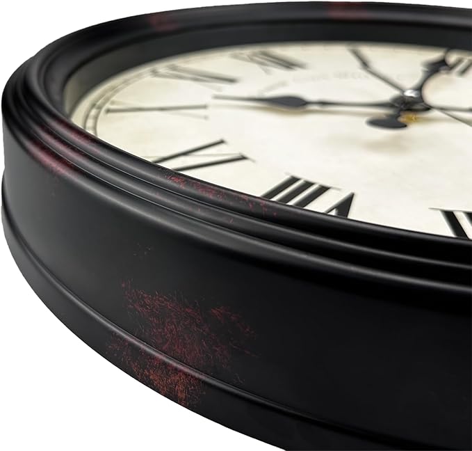 Round Classic Wall Clock Silent Non Ticking 16 Inch Extra Large Quality Quartz Vintage Clock, Rome Retro Decorate Clock Battery Operated, Easy to Read for Home Kitchen Living/Restaurant