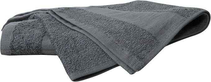 ForPro Professional Collection Premium Bleach Tough Salon Towels, Cool Grey, 100% Cotton, Bleach-Proof Towels, Stain Resistant, 16" W x 27" L, 24-Count