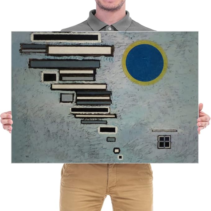 Wieco Art Canvas Wall Art Wassily Kandinsky Unequal 1932 Picture Print of Abstract Famous Paintings Canvas Prints for Living Room Home Decor Wall Decorations