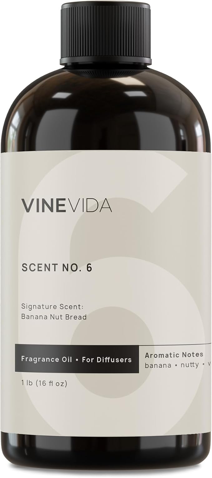 VINEVIDA [16 Fl Oz] Banana Nut Bread Fragrance Oil for Cold Air Diffusers, Essential Oils for Diffuser Oil Refill & Air Freshener Room Spray