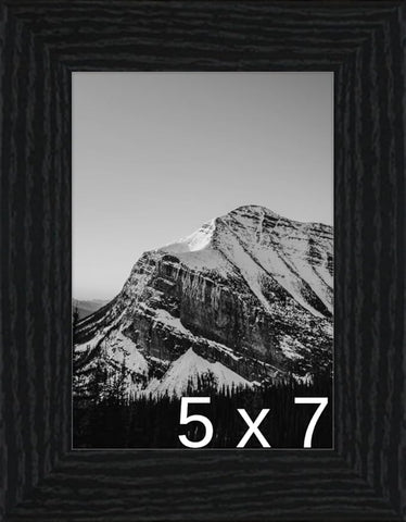Frame It Easy 5 x 7 Black Grain Wood Frame (Derby)