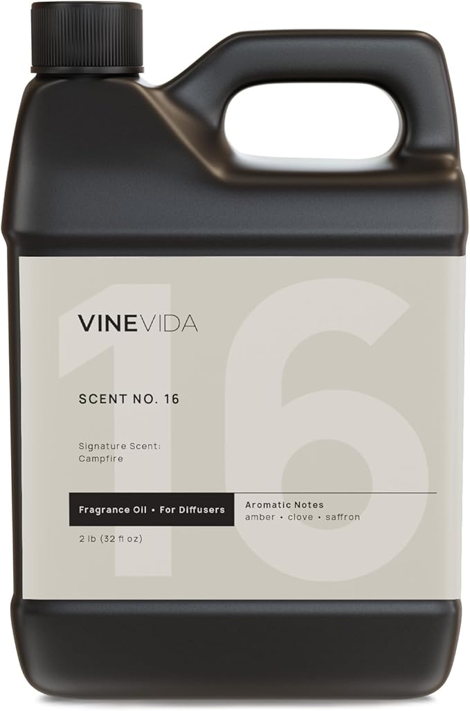 VINEVIDA [32 Fl Oz] Campfire Fragrance Oil for Cold Air Diffusers, Essential Oils for Diffuser Oil Refill & Air Freshener Room Spray