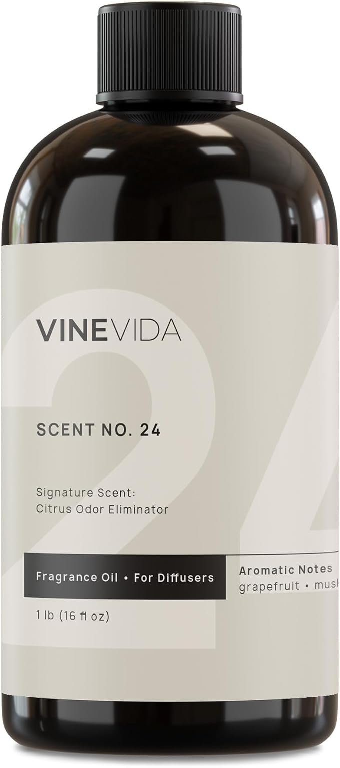 VINEVIDA [16 Fl Oz] Citrus Odor Eliminator Fragrance Oil for Cold Air Diffusers, Essential Oils for Diffuser Oil Refill & Air Freshener Room Spray