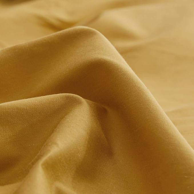 Wellboo Mustard Yellow Comforter Sets California King Solid Ginger Bedding Comforters Women Men Plain Dark Yellow Quilts Modern Minimalist Gold Yellow Blankets Soft Vintage Bedroom Decor Aesthetic