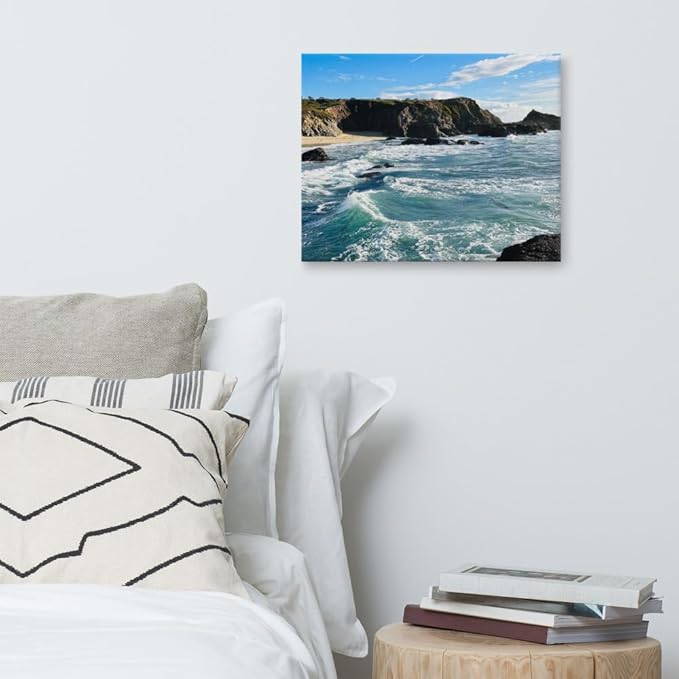 Bodega Bay Canvas Wall Art – Coastal Ocean Photography Print – California Nature Landscape Decor – Seascape Picture for Living Room or Bedroom (16x20 inches) Wrapped Canvas