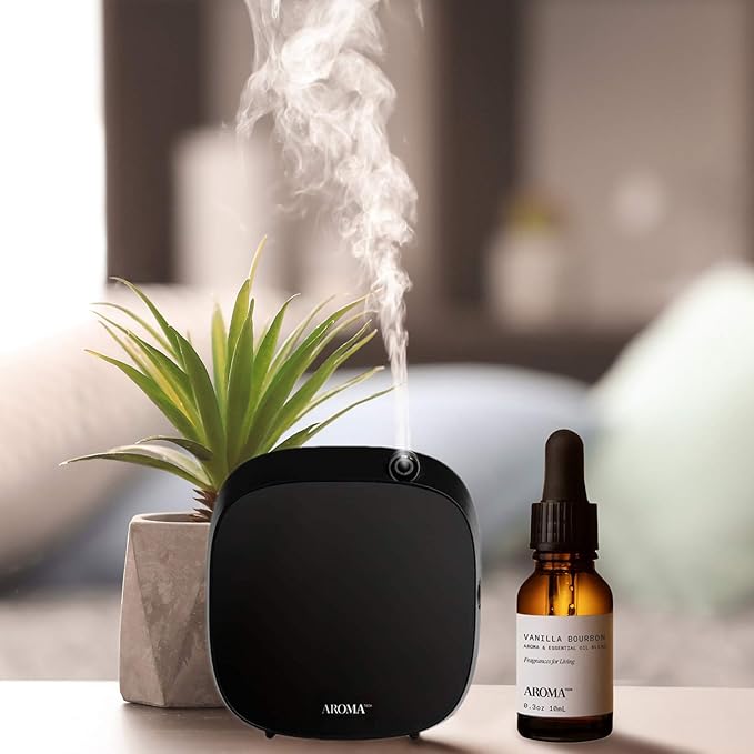 AromaTech Vanilla Bourbon Aroma Essential Oil Blend: Luxury Hotel Inspired Aromatherapy with Vanilla Bean, Bourbon & Oak Barrel for Ultrasonic Diffusers & Nebulizers - 0.3 fl oz, 10 mL