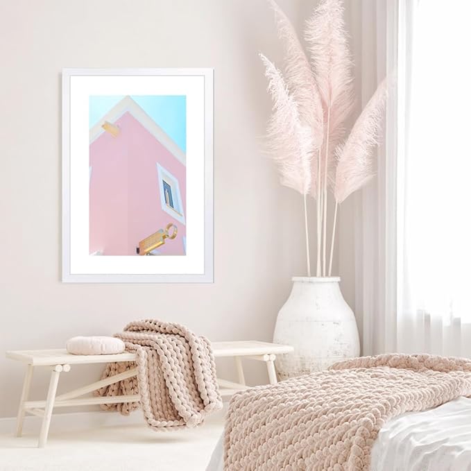 THREELOVE 20x30 Frame, Perfect for 16x26 inch Photo with Mat, White Wood Poster Frame Wall Mounting Gallery Wall Art Home Decor Picture Frame, 3 PCS