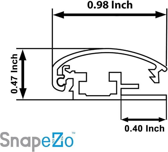 SnapeZo 11.7 x 16.5 (A3 Euro) Silver Poster Frame, Front-Loading, Wall Mount, Aluminum 1" Profile, Sleek Series