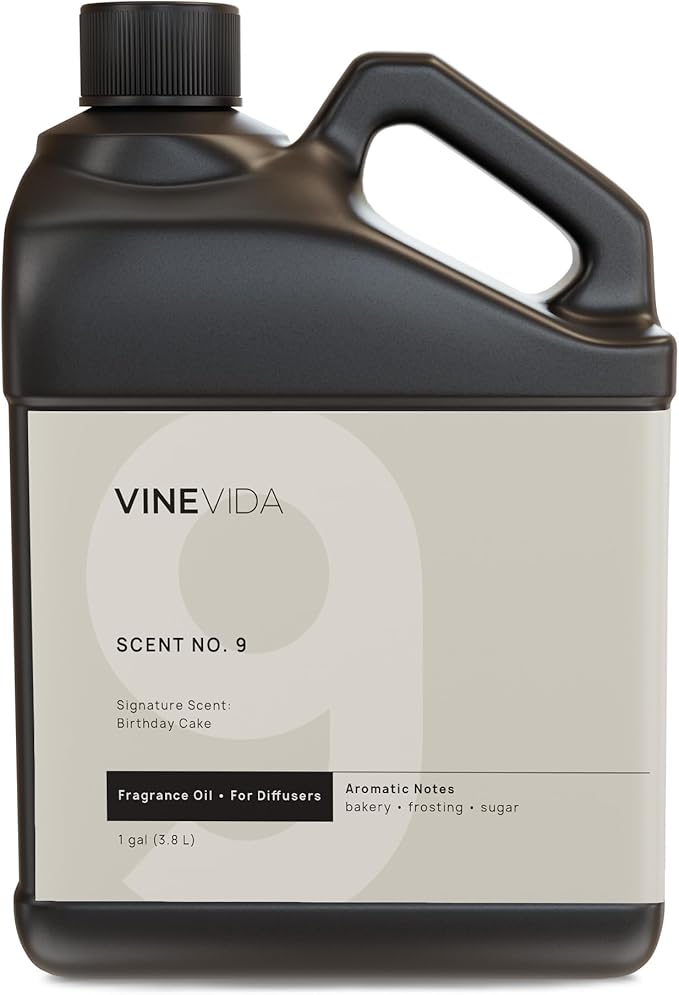 VINEVIDA [Gallon (128 Fl Oz)] Birthday Cake Fragrance Oil for Cold Air Diffusers, Essential Oils for Diffuser Oil Refill & Air Freshener Room Spray