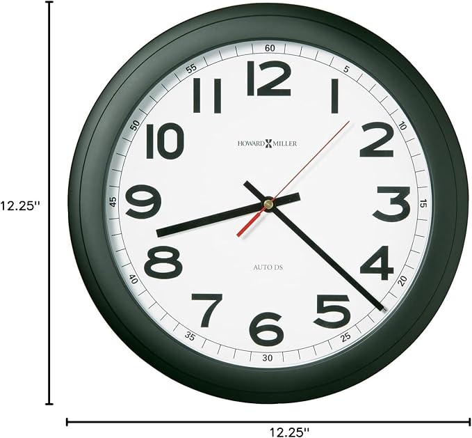 Howard Miller Firth Wall Clock II 549-680 – Modern with Quartz, Auto Daylight Savings Time