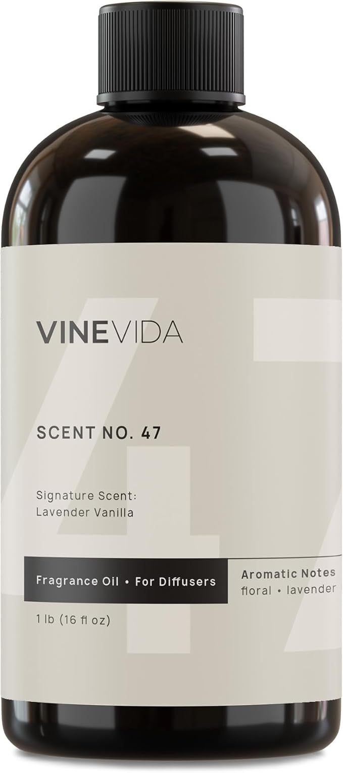 VINEVIDA [16 Fl Oz] Lavender Vanilla Fragrance Oil for Cold Air Diffusers, Essential Oils for Diffuser Oil Refill & Air Freshener Room Spray
