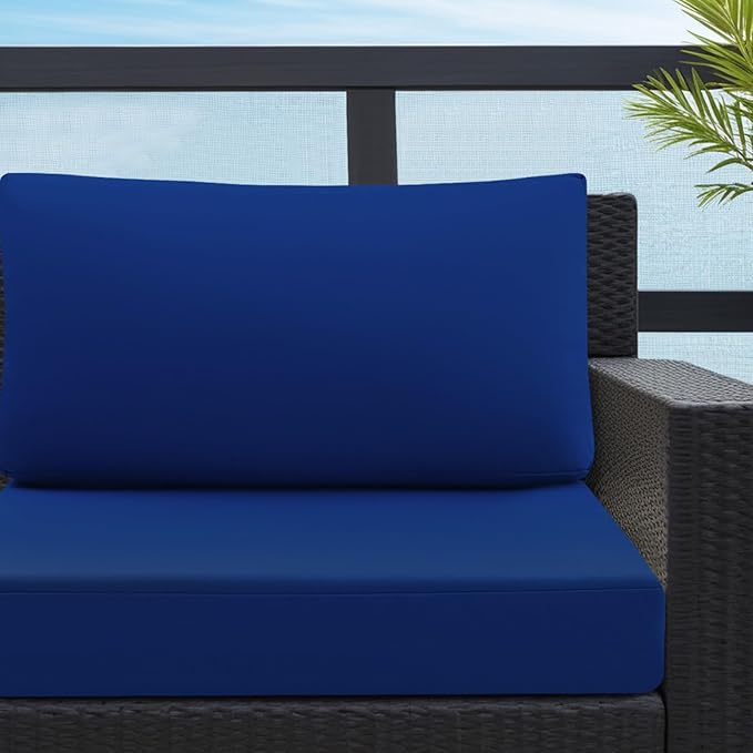 idee-home Outdoor Cushions for Patio Furniture, Waterproof Outdoor Seat Cushion Hampton Bay Deep Seat Replacement Cushions for Garden
