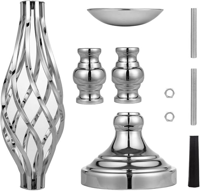 LoveCat Wedding Centerpieces for Reception Tables, Twist Candleholder Stands Ornaments, Metal Centerpieces Wedding T-Stage Road-Leading Scene Decor Home Flower Arrangement Ornaments