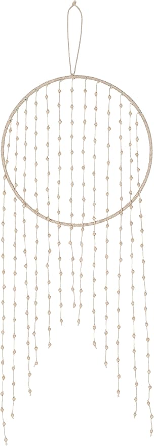 Mark&Day Wall Hanging, Wiesmath Bohemian/Global Farmhouse Cream Tapestry Wall Hanging for Living Room, Bedroom, Office or Kitchen (30"H x 12"W)