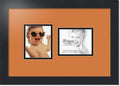ArtToFrames Collage Photo Frame Double Mat with 2 - 4x5 Openings and Satin Black Frame