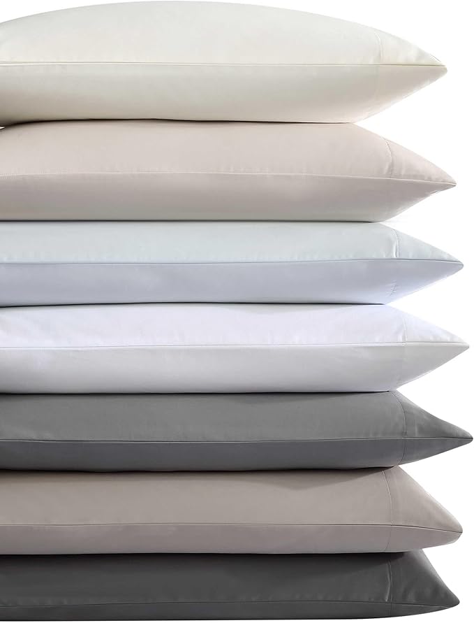 Vera Wang - Queen Sheet Set, Luxury Sateen Cotton Bedding, 800 Thread Count, Soft & Smooth Bedding Set (Charcoal, King)