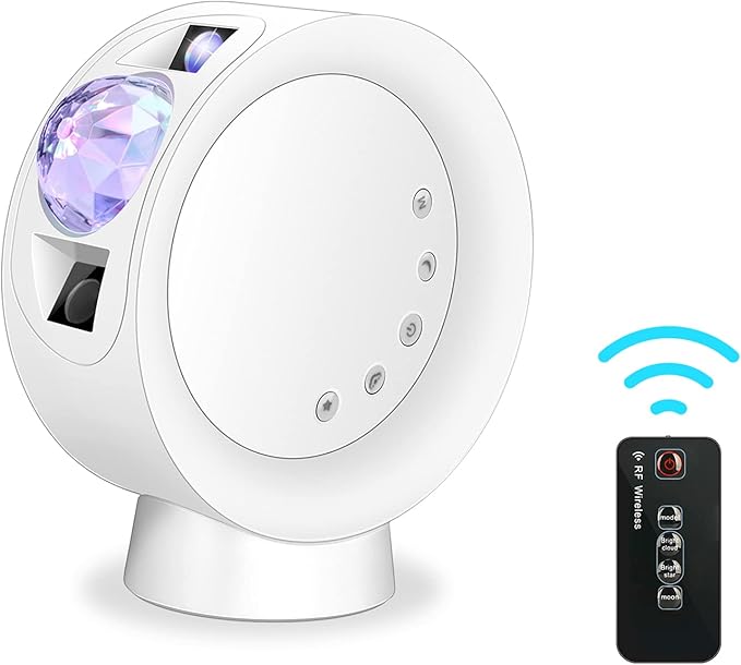LitEnergy LED Sky Projector Light, Galaxy Lighting, Nebula Star Night Lamp with Base and Remote Control for Gaming Room, Home Theater, Bedroom , or Mood Ambiance (White)