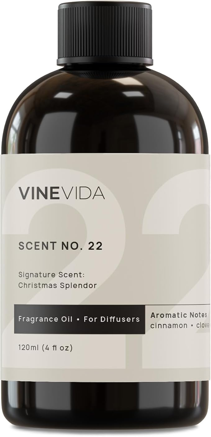 VINEVIDA [4 Fl Oz] Christmas Splendor Fragrance Oil for Cold Air Diffusers, Essential Oils for Diffuser Oil Refill & Air Freshener Room Spray