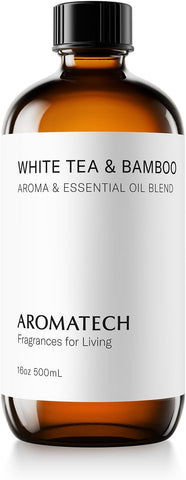 Aromatech White Tea & Bamboo Aroma Essential Oil Blend: Luxury Hotel Inspired Aromatherapy with for Ultrasonic Diffusers & Nebulizers - 16.9 fl oz, 500 mL