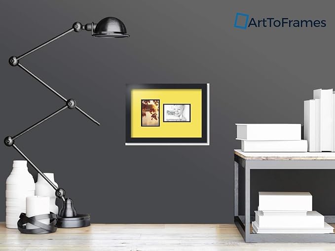 ArtToFrames Collage Photo Frame Double Mat with 2 - 4x6 Openings and Satin Black Frame
